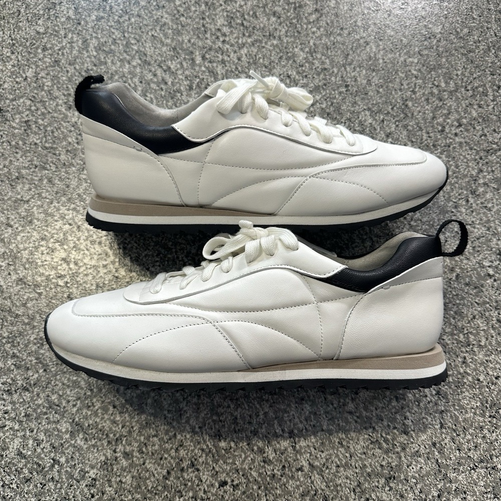 Favorite Daughter Sofia Sneakers Womens 10 White Black Leather Cushioned Shoes